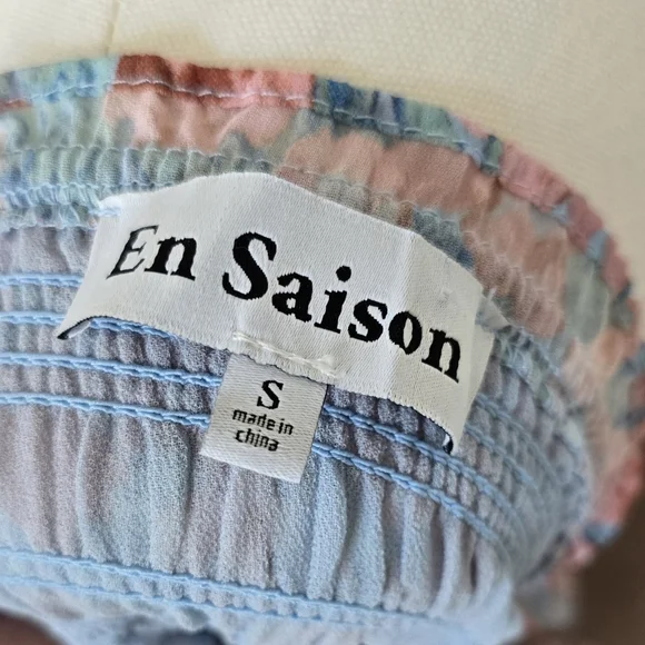 En Saison | Small | Adelina Smocked Floral Tiered Midi Dress - Picture 9 of 14